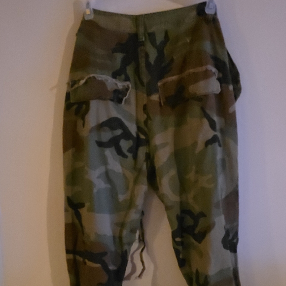 Green and Brown Cargo Pants with Tactical Design - Picture 2 of 4